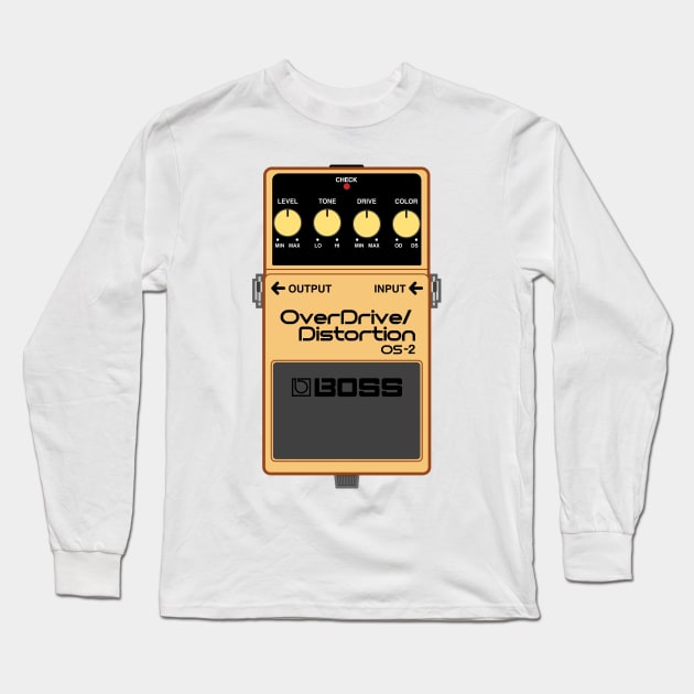 Boss OS-2 OverDrive / Distortion Guitar Effect Pedal Long Sleeve T-Shirt by conform